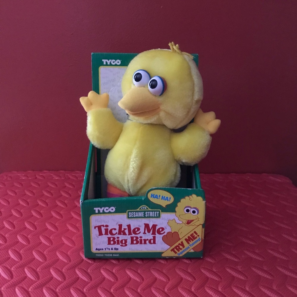 TYCO VINTAGE 1996 SESAME STREET TICKLE ME BIG BIRD